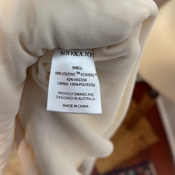 SHONA JOY LA LUNE FULL SLEEVE WRAP MIDI DRESS in CREAM - Picture 16 of 16